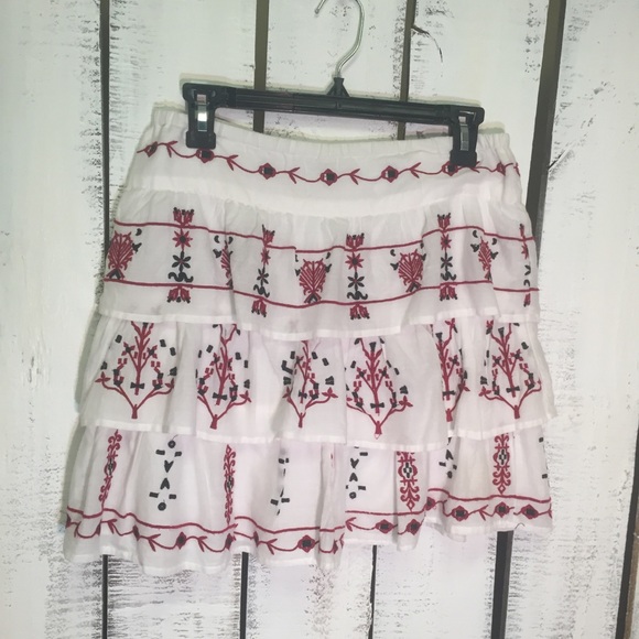 Chelsea & Violet Dresses & Skirts - Chelsea & Violet Embroidered Ruffled Skirt